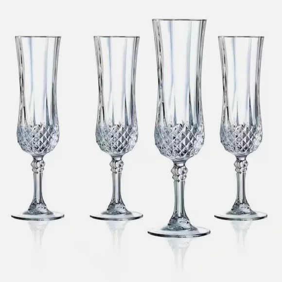 Macy's Crystal Clear Champagne Flutes Set - Picture 1 of 10